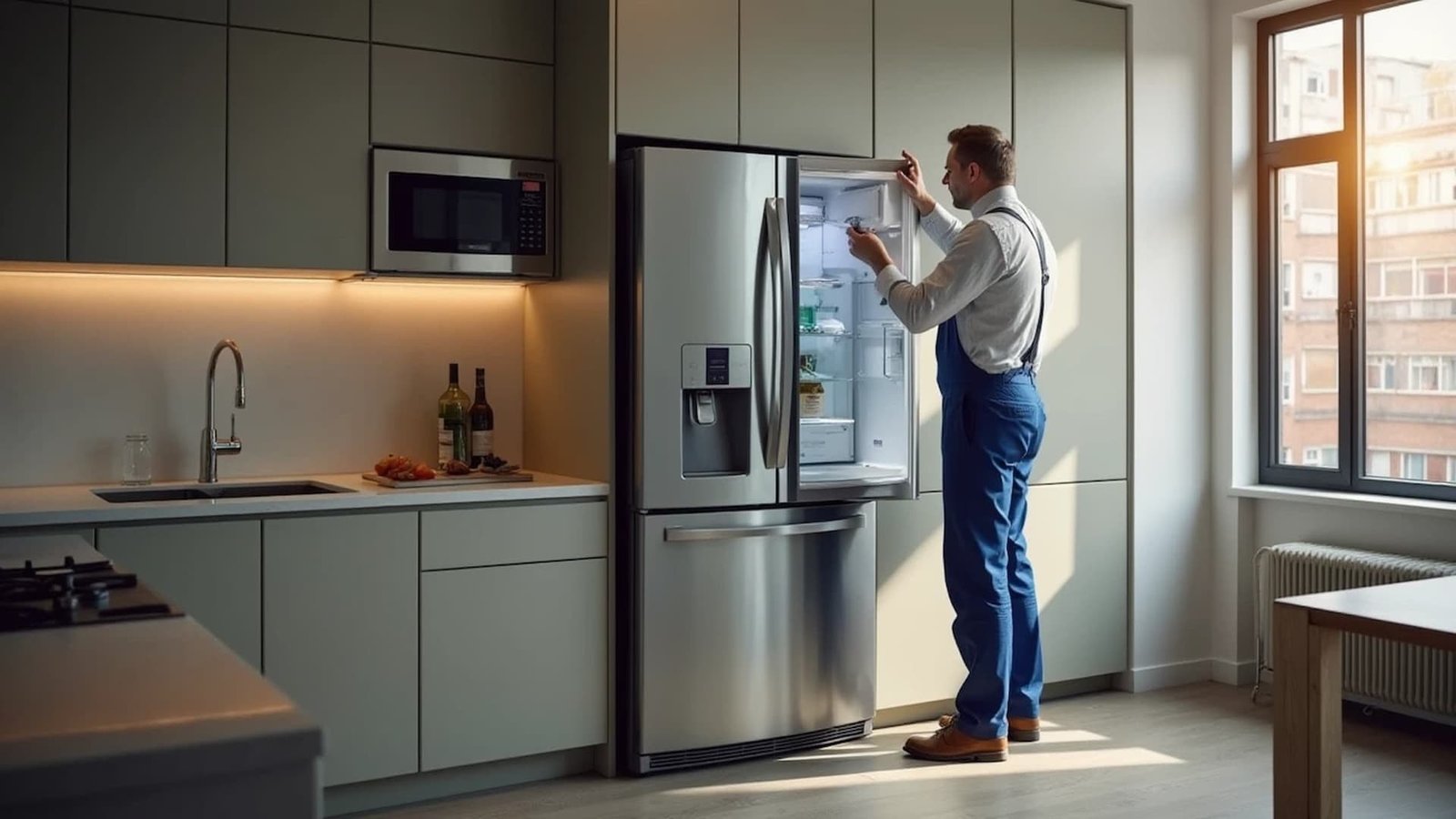 Double Door Refrigerator and Freezer Installation